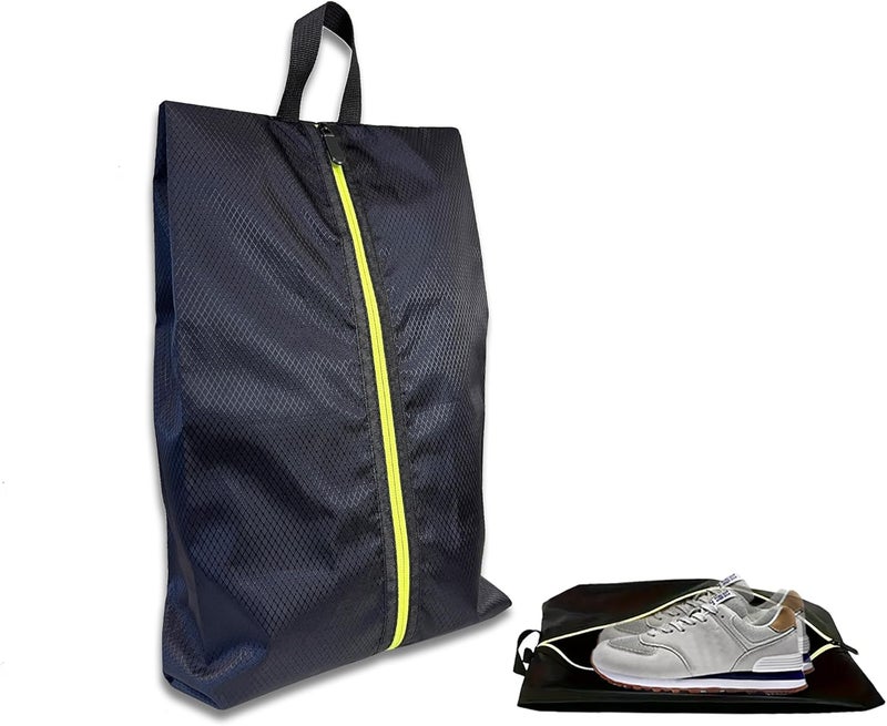 Smallan Golf Smell Proof Shoe Bag Lightweight Waterproof Zippered Sport Shoe Carrier Bags Golf Soccer Shoe Storage Organizer for Gym Sports Travel Work Golf Aceesories (Black, US size 14) - Image 1